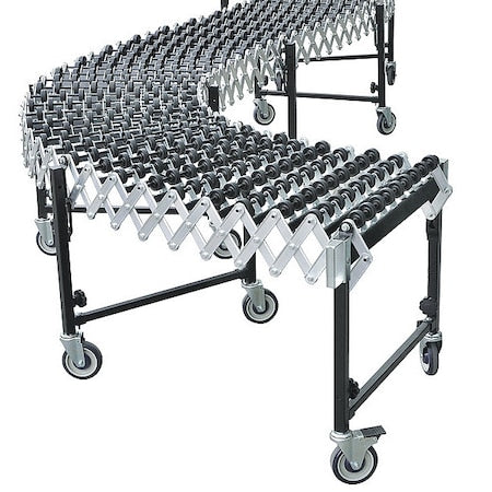 Skate Wheel Conveyor, 12 ft L, 32 11/16 in W, 200 lb/ft Max Load Capacity