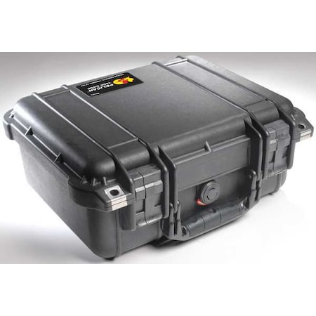 Black Protective Case, 13.37" L x 11.62" W x 6" D
