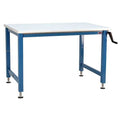 Hand Crank Workbenches, Laminate, 72"" W, 30"" to 42"" Height, 1000 lb., Straight