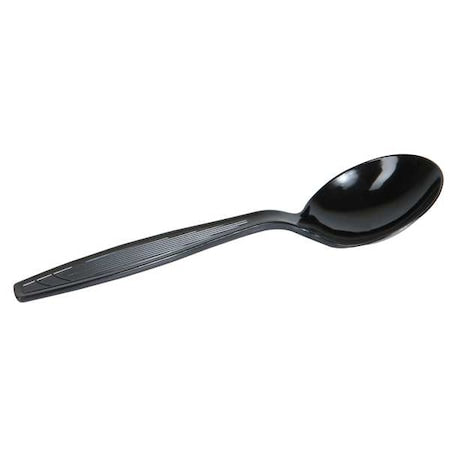 Disposable Spoon, Black, Medium Weight, PK1000