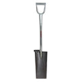 Garden Spade Shovel, 14 ga Not Applicable Blade, Steel Blade, 26 in L Silver Steel Handle