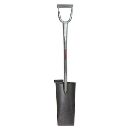 Garden Spade Shovel, 14 ga Not Applicable Blade, Steel Blade, 26 in L Silver Steel Handle