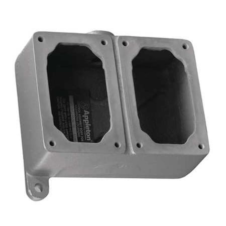 Electrical Box, Not Applicable, Mounting Box Type, 2 Gangs, Aluminum, Rectangular Shape