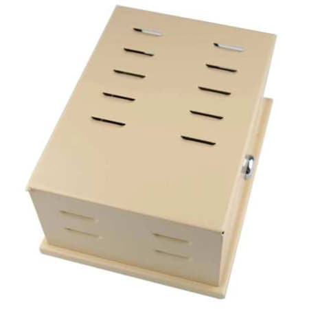 Universal Thermostat Guard, Tan, Metal, Inside Depth: 3 3/8 in