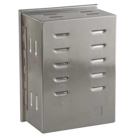 Universal Thermostat Guard, Stainless Steel, Inside Depth: 3 3/8 in