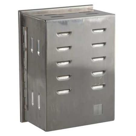 Universal Thermostat Guard, Stainless Steel, Outside Width: 6 1/4 in