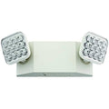 LED Emergency Light, Dual Lamp Head, Damp Location, UL Listed, White Housing
