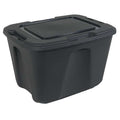 Stack & Nest Storage Tote W/ Lid, 18 gal, 23-1/2 in L x 17-1/2 in W x 15-1/2 in H, Gray