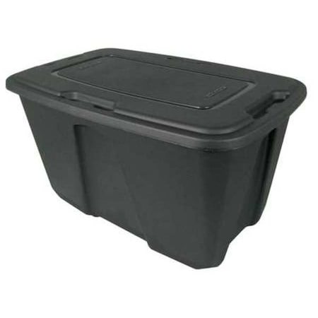 Stack & Nest Storage Tote W/ Lid, 32 gal, 31-7/8 in L x 20 in W x 17-3/4 in H, Gray, Polypropylene