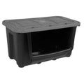 Storage Tub Stacking Bin, 4.61 cu ft, Black, Polypropylene