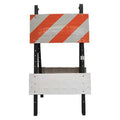 Type 1 Barricade, EGR Sheeting, Not Retroreflective, 41 in Height, 41 in Length, 15 lb