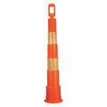 Trim Line Channelizer, HDPE, High-Intensity Prismatic, 49 in Height, 8" Length, 4 lb, Orange
