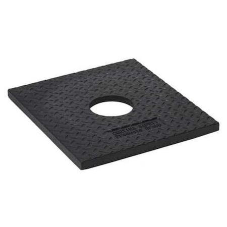 Delineator Base, Rubber, 1 in Height, 15 in Length, 10 lb, Black