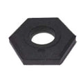 Delineator Base, Rubber, 2 in Height, 17 3/4 in Length, 15 lb, Black