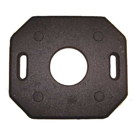 Trim Line Base, Rubber, 2 in Height, 30 in Length, 30 lb, Black