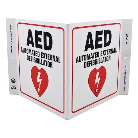 First Aid Sign, Projecting, 7"X12", Plastic, 2562