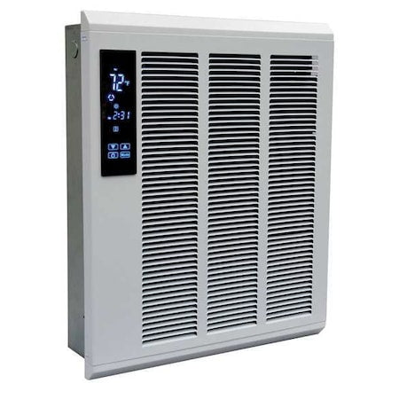 Recessed Electric Wall-Mount Heater, Recessed or Surface, 1800 to 4000 W, 240V AC, White