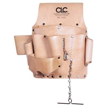 Tool Pouch, Tool Pouch, Tan, Leather, 8 Pockets