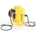 Cord Reel With Hand Lamp, Spring Retracted, Flying Lead, 14 AWG, Yellow Reel Color, 30 ft Length