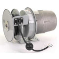 Cord Reels, Spring Retracted, Flying Lead, 14 AWG, Gray Reel Color, 20 ft Length, 0 Outlets