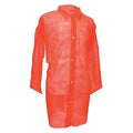 Disposable Lab Coat, Polypropylene, Snaps Closure, Red, 4XL, 30 PK