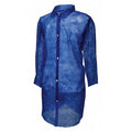 Disposable Lab Coat, Polypropylene, Snaps Closure, Blue, M, 30 PK