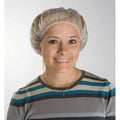 Bouffant Cap, Polypropylene, 24 in Dia., White, L, 1000 PK