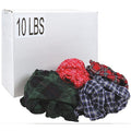 Recycled Cotton Flannel Cloth Rag 10 lb. Varies Sizes, Assorted