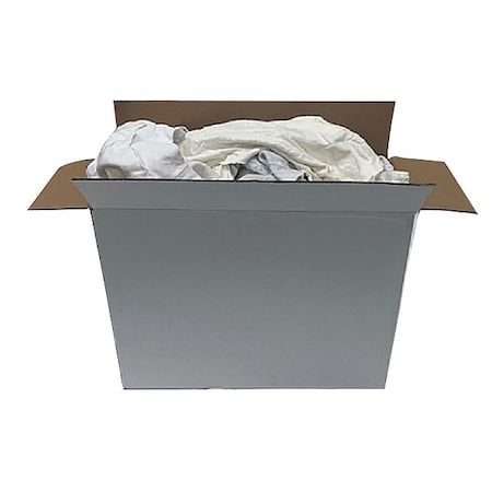 Recycled Cotton Sweatshirt Cloth Rag 50 lb. Varies Sizes, White