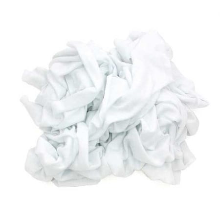 Reclaimed Sweatshirt Cloth Rag 10 lb. Varies Sizes, White