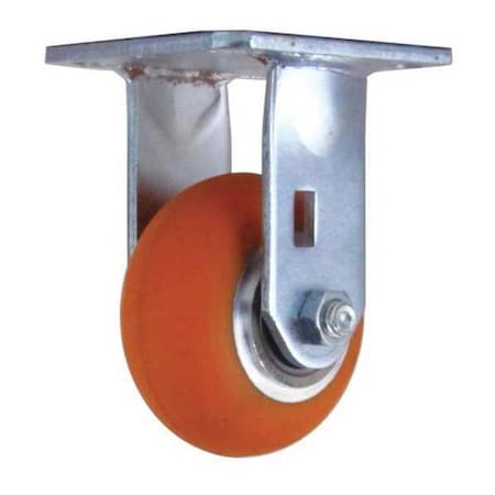 Rigid Plate Caster,Orange,4