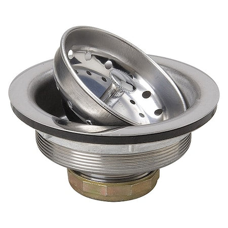 Sink Strainer, HD, SS, 4-1/2 In L, PK2
