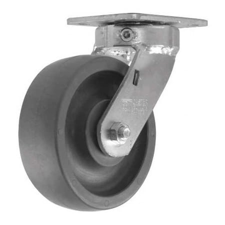 Swivel Plate Caster, CC Nylex, Gray, 6"", Number of Wheels: 1