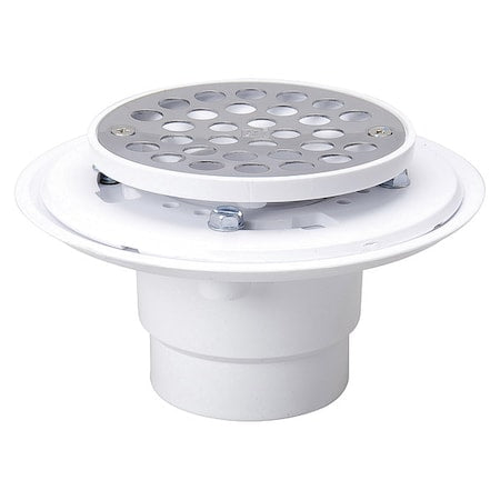 Shower Drain, Clamping, PVC, Plastic Lid