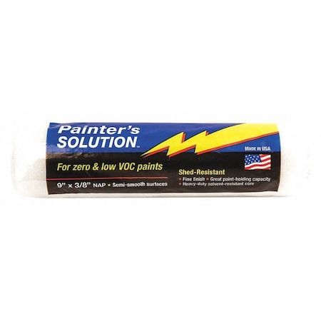 9" Paint Roller Cover, 3/8" Nap, Woven Fabric