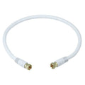 Coaxial Cable, RG-6,18 AWG, 1 ft. 6", White