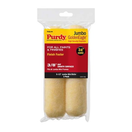 6-1/2" Mini Paint Roller Cover, 3/8" Nap, Polyester