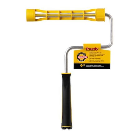 Paint Roller Frame, Cageless, Plastic Handle, 9" Rollers