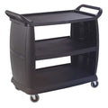 Large Bussing and Transport Cart, Black