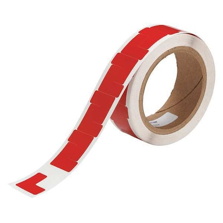 Floor Marking Tape, vinyl, Solid, Red, 1 in W., 4 mil Thickness, 750 PK