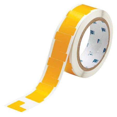 Floor Marking Tape, vinyl, Solid, Yellow, 1 in W., 750 PK