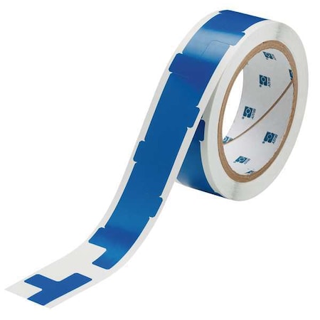 Floor Marking Tape, vinyl, Solid, Blue, 1 in W., 4 mil Thickness, 545 PK