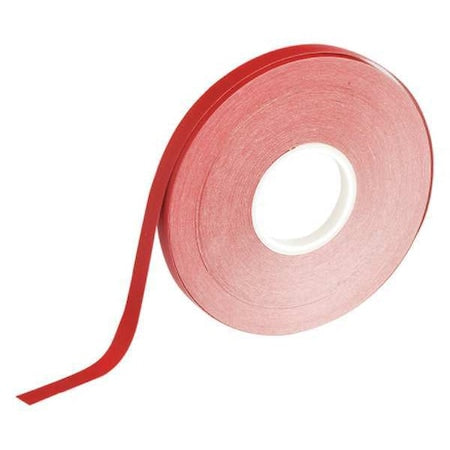 Border Marking Tape Vinyl, Adhesive: Acrylic Red, 1/4" W x 50 ft. L, 4 mil Thick