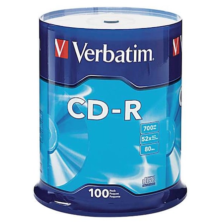CD-R Disc, 700 MB, 80 min, 52x, PK100