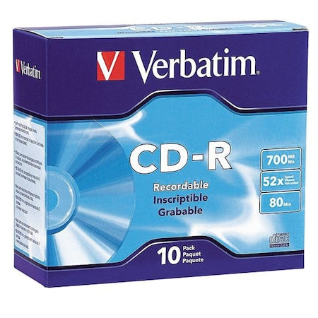 CD-R Disc, 700 MB, 80 min, 52x, PK10