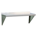 Aluminum Wall Shelf, 12"D x 60"W x 13-1/4"H, Silver