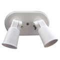 Lampholder, INC, Surface Mnt, White, 2 Heads