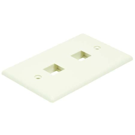 WallPlate, Blank, 2 Hole, Ivory