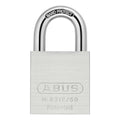 Padlock, Coreless, Standard Shackle, Rectangular Brass Body, Steel Shackle, 1 in W