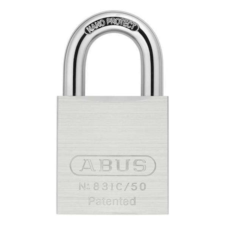 Padlock, Coreless, Standard Shackle, Rectangular Brass Body, Steel Shackle, 1 in W
